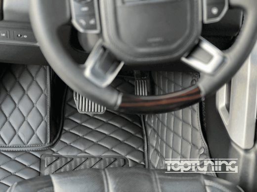 Коврики салона Audi Q7 с высокими бортами 2021+ тюнинг фото