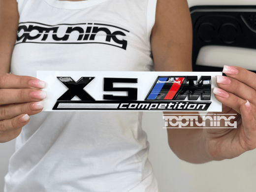 Наклейка-емблема на кузов BMW X5M Competition Black тюнінг фото