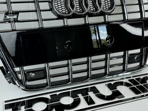Решітка радіатора Audi A5 стиль S5 чорна + хром (07-11 р.в.) тюнінг фото