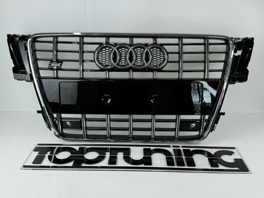 Решітка радіатора Audi A5 стиль S5 чорна + хром (07-11 р.в.) тюнінг фото