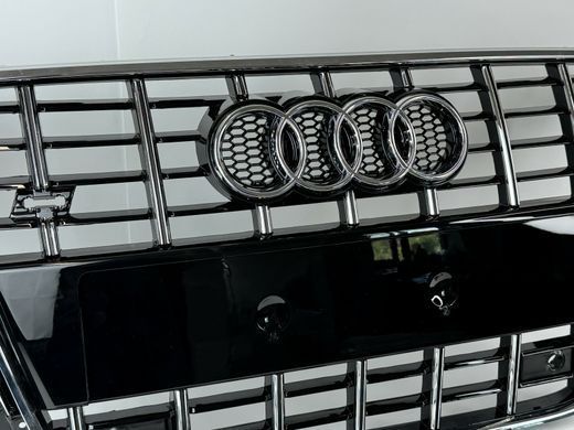 Решітка радіатора Audi A5 стиль S5 чорна + хром (07-11 р.в.) тюнінг фото