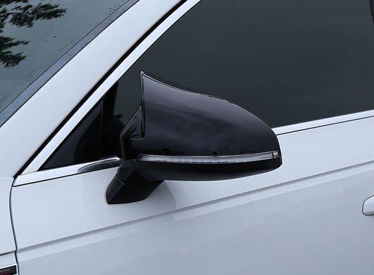 Накладки на зеркала Audi A4 B9/A5, черный глянец тюнинг фото