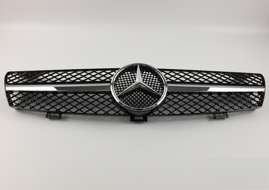 Решетка радиатора Mercedes W219 Chrome Black (04-07 г.в.) тюнинг фото