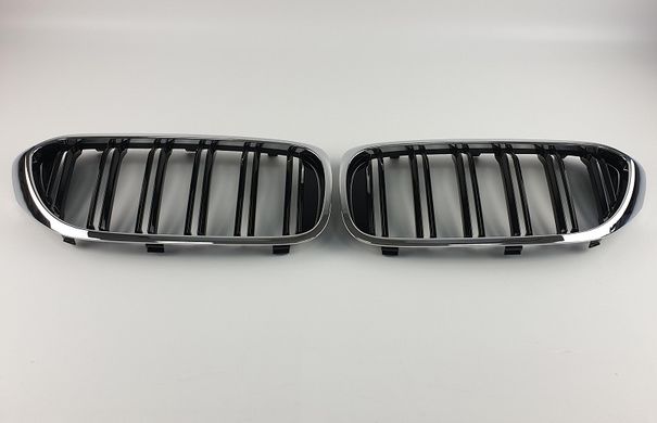 Решетка радиатора BMW G30 / G31 M черный + хром рамка (17-20 г.в.) тюнинг фото