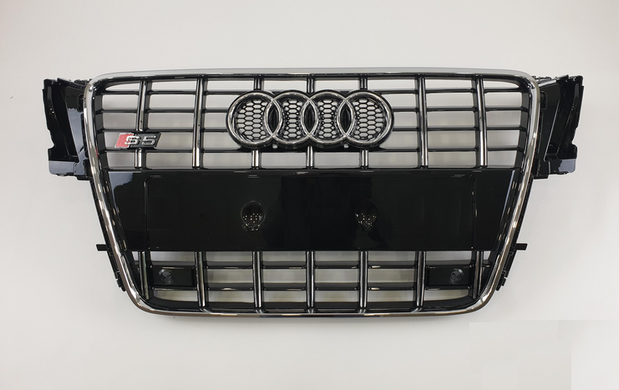Решітка радіатора Audi A5 стиль S5 чорна + хром (07-11 р.в.) тюнінг фото