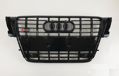Решетка радиатора Audi A5 стиль S5 черный глянец (07-11 г.в.) тюнинг фото