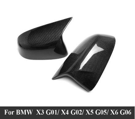 Накладки на дзеркала BMW X3 G01, X4 G02, X5 G05, карбон тюнінг фото