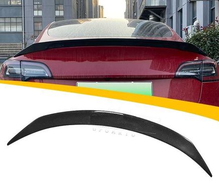 Спойлер Tesla Model 3 стиль Atomic чорний глянсовий ABS-пластик тюнінг фото
