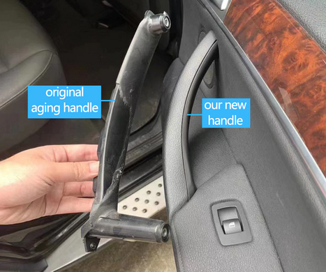 Внутренняя ручка пасажирской двери BMW X5 Е70 / X6 Е71 в сборе черная тюнинг фото