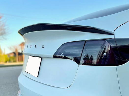 Спойлер Tesla Model 3 стиль Atomic чорний глянсовий ABS-пластик тюнінг фото