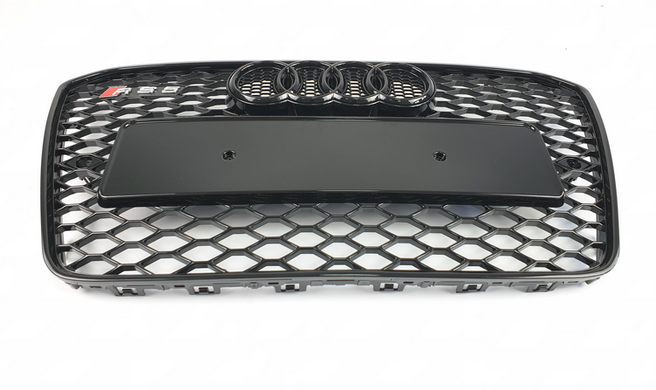 Решетка радиатора Audi A5 стиль RS5 черный глянец без камеры (12-16 г.в.) тюнинг фото