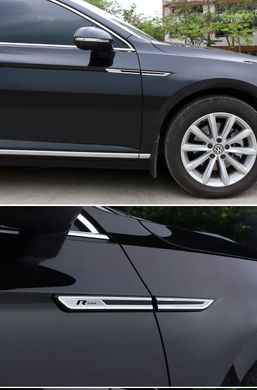 Хромированные накладки на кузов Volkswagen Passat B8 стиль R line тюнинг фото