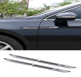 Хромированные накладки на кузов Volkswagen Passat B8 стиль R line тюнинг фото