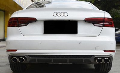 Диффузор (накладка) Audi A4 B9 на стандартный задний бампер тюнинг фото