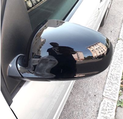 Накладки на дзеркала Volkswagen чорний глянець тюнінг фото