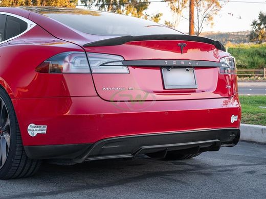 Спойлер для Tesla Model S (карбон) тюнінг фото