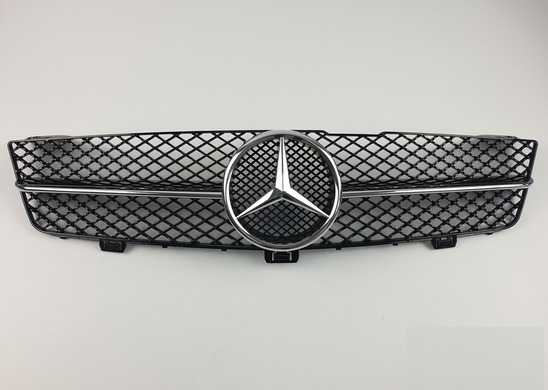 Решетка радиатора Mercedes W219 стиль SL Chrome Black (08-10 г.в.) тюнинг фото
