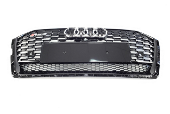Решетка радиатора Audi A5 стиль RS5 черный + хром (2016-...) тюнинг фото