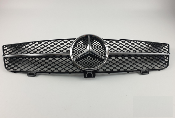 Решітка радіатора Mercedes W219 стиль SL Chrome Black (08-10 р.в.) тюнінг фото