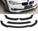 Накладка на передний бампер BMW F30 черный глянец тюнинг фото