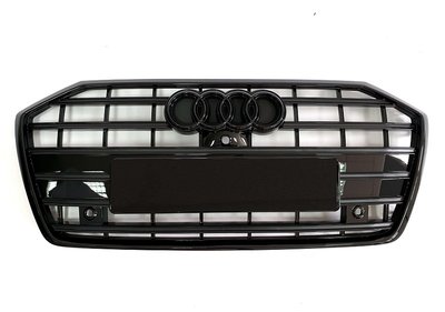 Решітка радіатора Audi A6 C8 стиль S6 чорний глянець (2018-...) тюнінг фото
