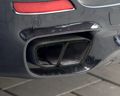 Накладки глушителей BMW X5 F15 / X6 F16 черные тюнинг фото