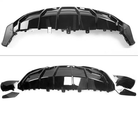 Накладка заднего бампера Tesla Model Y черный глянец (2020-...) тюнинг фото