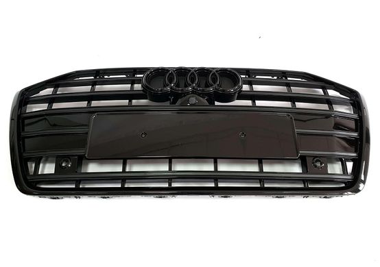 Решетка радиатора Audi A6 C8 стиль S6 черный глянец (2018-...) тюнинг фото