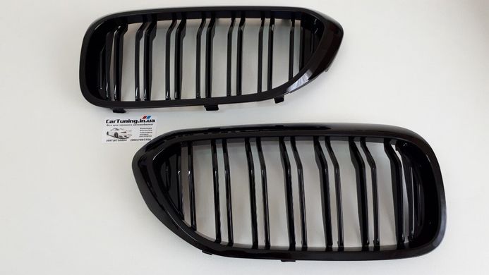 Решетка радиатора (ноздри) BMW G30 / G31 стиль M черная глянцевая (17-20 г.в.) тюнинг фото