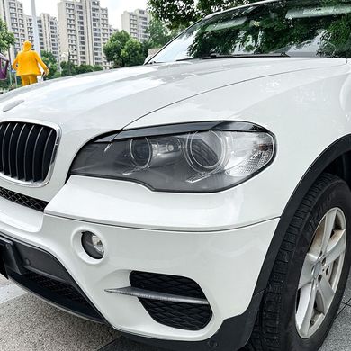 Накладки на фари, вії BMW X5 E70 чорний глянець ABS-пластик тюнінг фото