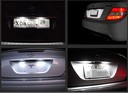 Подсветка номера Mercedes W163/ W164/ X164/ W251 тюнинг фото