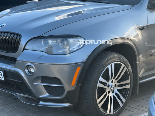 Накладки на фари, вії BMW X5 E70 чорний глянець ABS-пластик тюнінг фото