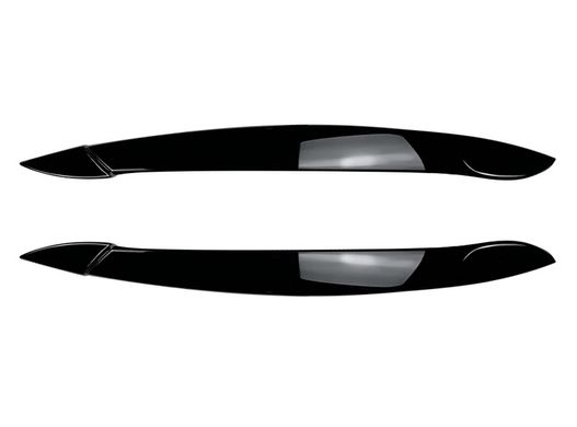 Накладки на фары, реснички BMW X5 E70 черный глянец ABS-пластик тюнинг фото