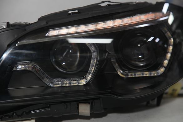 Оптика передняя, фары BMW F10 с ангельскими глазками (10-13 г.в.) тюнинг фото