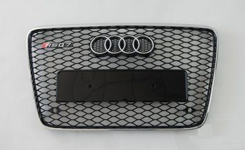 Решетка радиатора Ауди Q7 RSQ7, черная + хром (10-15 г.в.) тюнинг фото