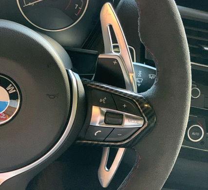 Рычаги переключения передач на руль BMW хром тюнинг фото