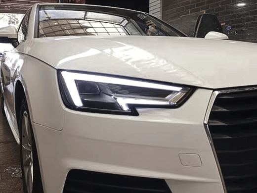 Оптика передняя, фары Audi A4 B9 (2017-2020) LED с линзой тюнинг фото