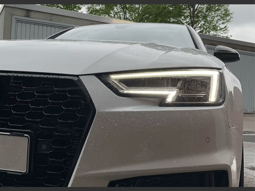 Оптика передняя, фары Audi A4 B9 (2017-2020) LED с линзой тюнинг фото