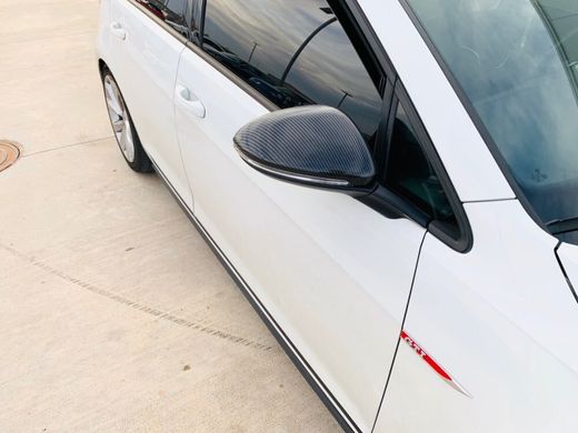 Накладки на дзеркала VW Golf 7, під карбон тюнінг фото