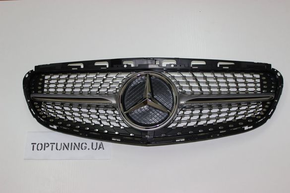 Решетка радиатора Mercedes W213 в стиле Diamond silver тюнинг фото
