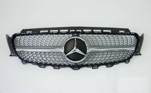 Решітка радіатора Mercedes W213 в стилі Diamond silver  тюнінг фото