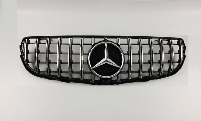Решітка радіатора Mercedes X253/C253 стиль GT Chrome Black (15-19 р.в.) тюнінг фото