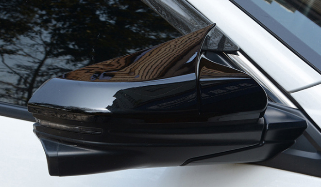 Накладки на зеркала Honda Civic X, черный глянец тюнинг фото