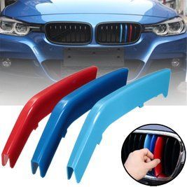 Вставки в решетку радиатора BMW F30/F31 (для 8-реберных решеток) тюнинг фото