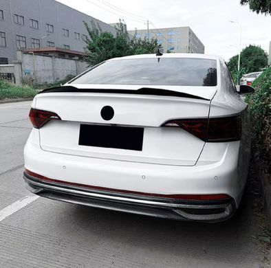 Cпойлер крышки багажника Volkswagen Jetta 7, ABS-пластик, чорный глянец тюнинг фото
