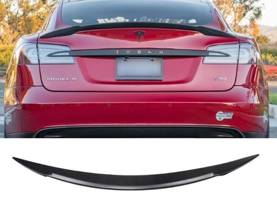 Спойлер багажника Tesla Model S стиль M4 (стеклопластик) тюнинг фото
