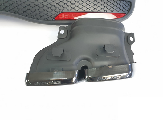 Дифузор (накладка) заднього бампера Мерседес W166 стиль AMG Black (15-18 р.в) тюнінг фото