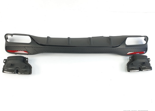 Диффузор (накладка) заднего бампера Мерседес W166 стиль AMG Black (15-18 г.в.) тюнинг фото