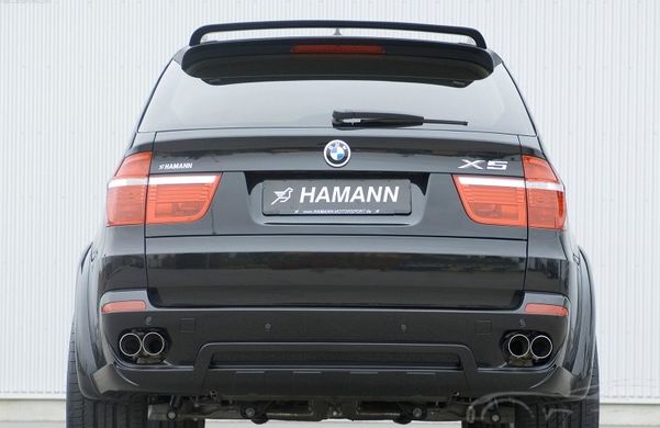 Спойлер на БМВ Х5 Е70 стиль Hamann чорний глянсовий ABS-пластик тюнінг фото