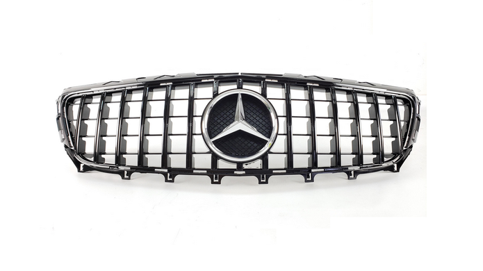 Решетка радиатора Mercedes W218 стиль GT Black (10-14 г.в.) тюнинг фото